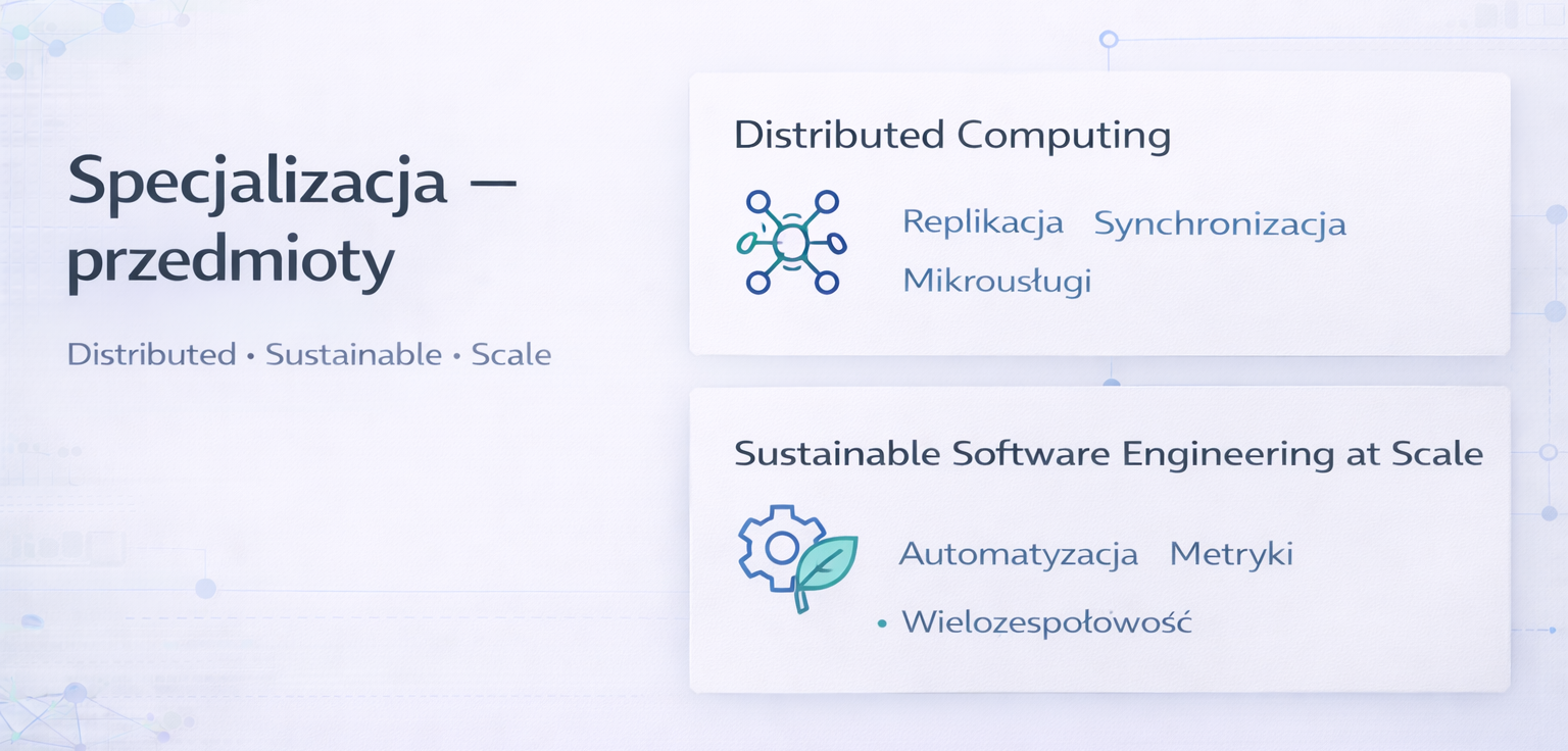 infografika przedstawiająca przedmioty z semestru 3